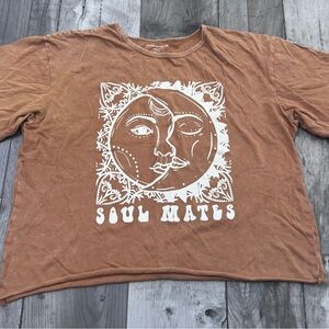 Women’s Caution To The Wind Graphic Cropped Tee Soul Mates Anthropologie